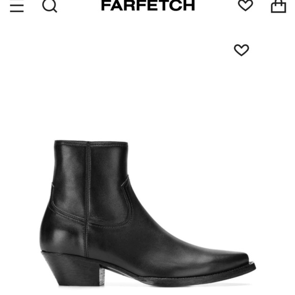 Saint Laurent Pointed-Toe Ankle Boots Size 43.5 - Picture 3 of 12